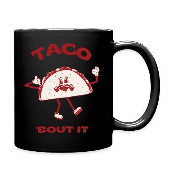 Red Taco Time Character - Tasse einfarbig - Schwarz - Rechts