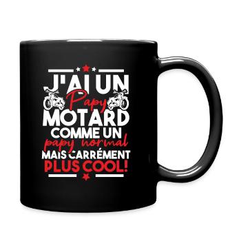 J ai un papy motard comme un papy normal - Mug uni - noir - Droite