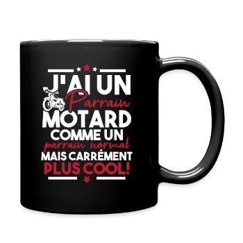 J ai un parrain motard comme un parrain normal - Mug uni - noir - Droite