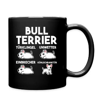 Hund Bull Terrier - Tasse einfarbig - Schwarz - Rechts