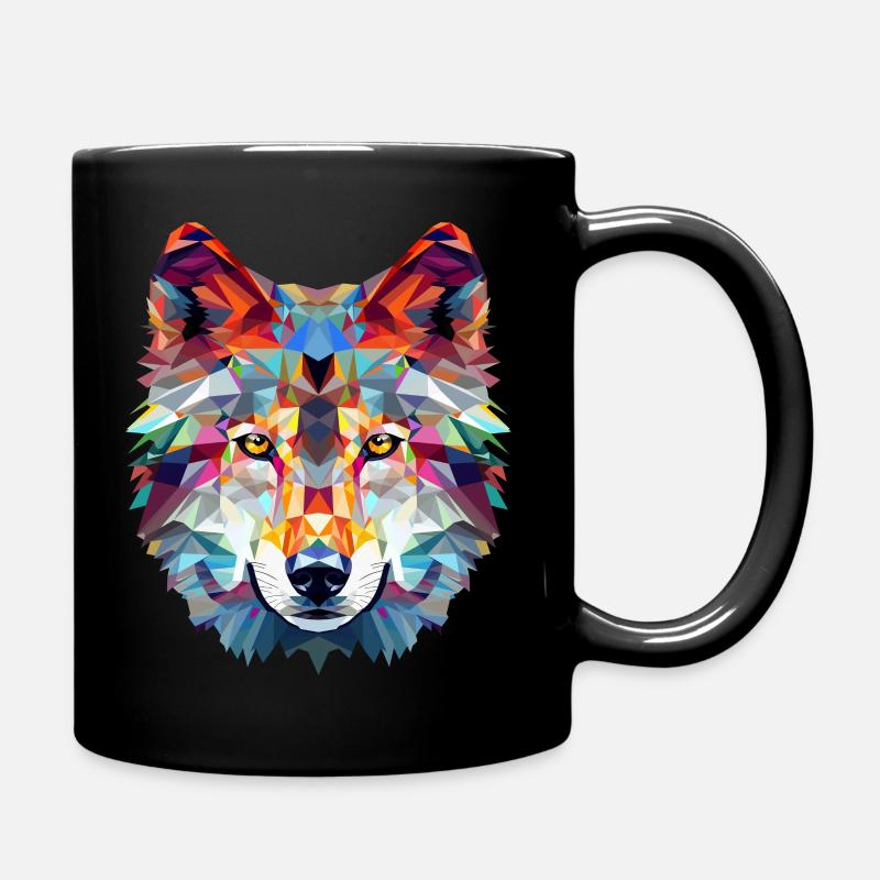 Rêve de couleur WOLF - Mug uni - noir