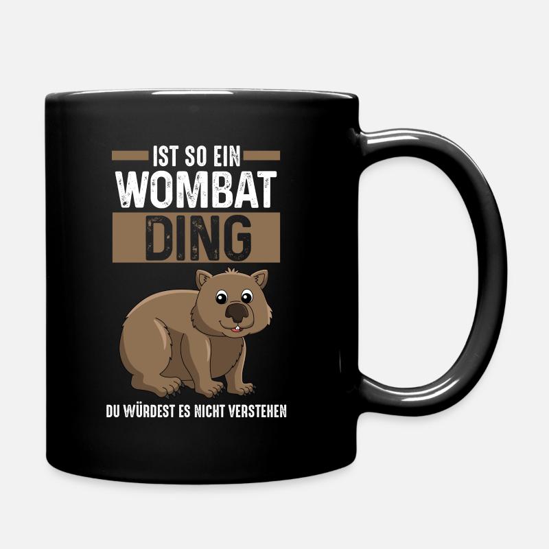 Wombat - Tasse einfarbig - Schwarz