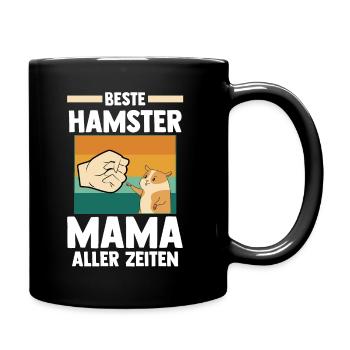 Nagetier HamsterbesitzerMutter Mama Hamster - Tasse einfarbig - Schwarz - Rechts