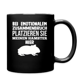 Nagetier Hamsterbesitzer Hamster - Tasse einfarbig - Schwarz - Rechts
