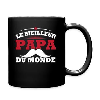 Le meilleur papa du monde personnalisés - Mug uni - noir - Droite