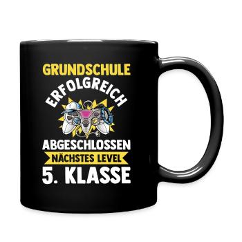 Gamer Zocker Grundschule Abgeschlossen Grundschüle - Tasse einfarbig - Schwarz - Rechts