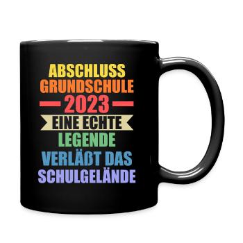 Grundschüler Grundschule Abgeschlossen - Tasse einfarbig - Schwarz - Rechts