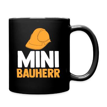 Bauherr - Tasse einfarbig - Schwarz - Rechts