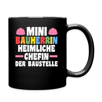 Bauherrin - Tasse einfarbig - Schwarz - Rechts