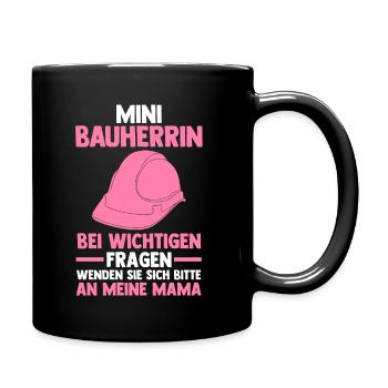 Bauherrin - Tasse einfarbig - Schwarz - Rechts