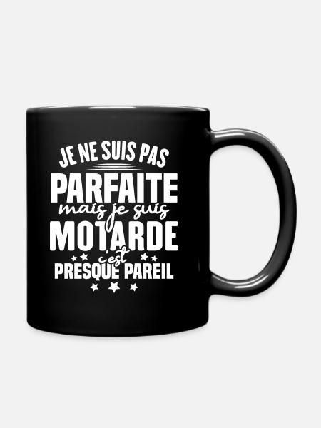Je ne suis pas parfait mais je suis motard - Mug uni - noir