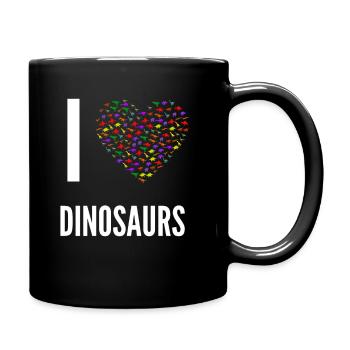I LOVE DINOSAURS - Full Colour Mug - black - Right