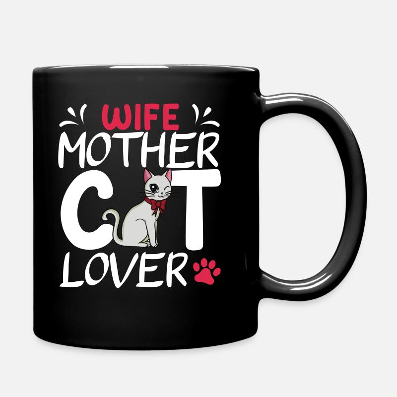 Fête des mères chat mignon mère - Mug uni - noir