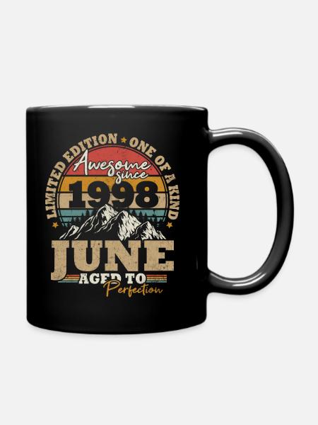 Juin 1998 Vintage Cadeau D’anniversaire 25 ans - Mug uni - noir