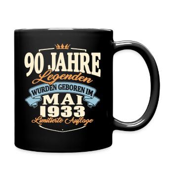 Geburtstag Mai 1933 Mai 1933 geboren 90 Jahre alt - Tasse einfarbig - Schwarz - Rechts