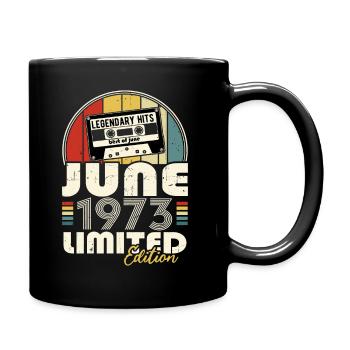 Vintage 1973 Juni Retro Geburtstagsgeschenk - Tasse einfarbig - Schwarz - Rechts