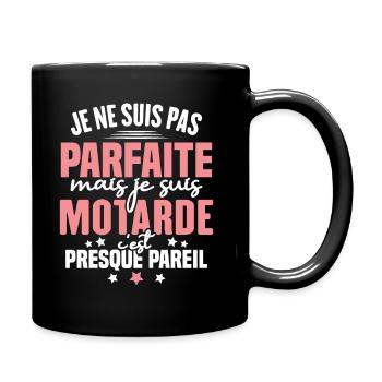 Je ne suis pas parfait mais je suis motard - Mug uni - noir - Droite