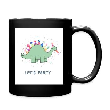 Lets Party - Tasse einfarbig - Schwarz - Rechts