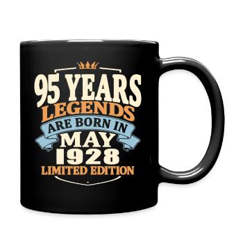 Legends are born in May 1928 - 95 years old - Full Colour Mug - black - Right