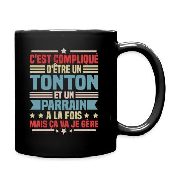 Tonton et Parrain - Mug uni - noir - Droite