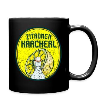 Zitronen Kracherl vintage Limonade Limo Brause - Tasse einfarbig - Schwarz - Rechts