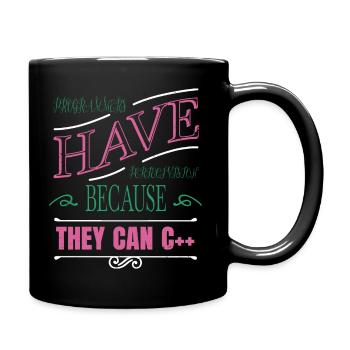 computers present idea pc christmas carols - Full Colour Mug - black - Right