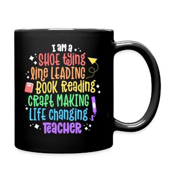 Je suis un enseignant qui change la vie Appréciation Kinderga - Mug uni - noir - Droite