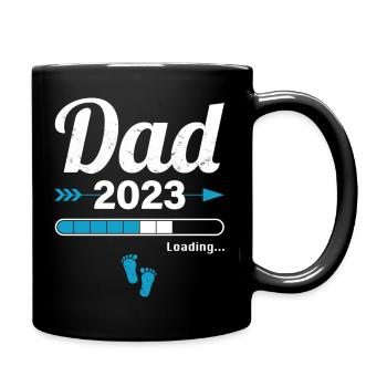 Papa Chargement 2023 Père Grossesse Naissance Bébé Papa - Mug uni - noir - Droite