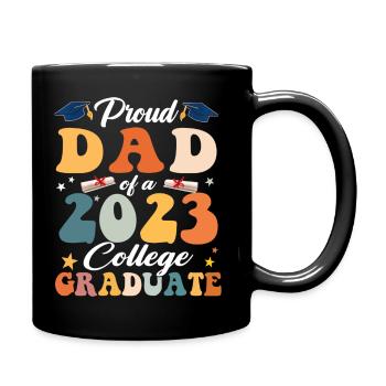 Fier papa d’un diplômé 2023, famille de graduation - Mug uni - noir - Droite