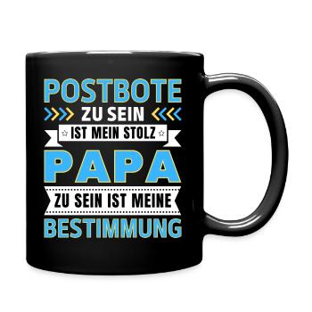Postbote zu sein ist mein Stolz; Papa Geschenk - Tasse einfarbig - Schwarz - Rechts