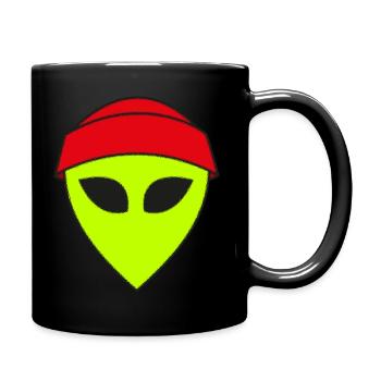 Außerirdischer - Tasse einfarbig - Schwarz - Rechts