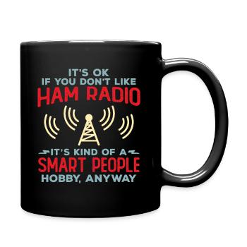 Funny Smart People Hobby Ham Radio Operators Amate - Full Colour Mug - black - Right