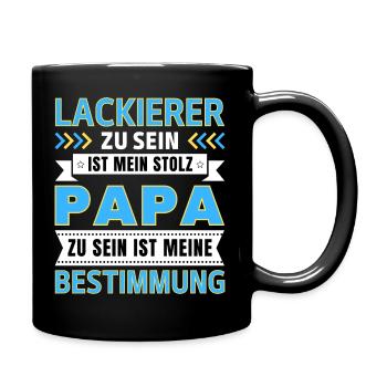Lackierer zu sein ist mein Stolz; Papa Geschenk - Tasse einfarbig - Schwarz - Rechts