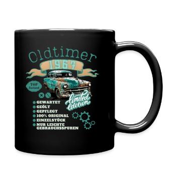 Oldtimer Motiv Jahrgang 1967 Geburtstag Geschenk - Tasse einfarbig - Schwarz - Rechts