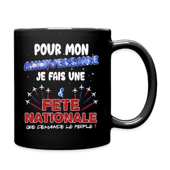 Mois Anniversaire National Homme Femme Enfant - Mug uni - noir - Droite