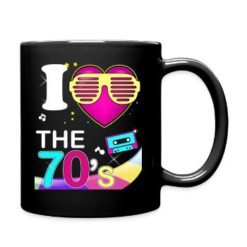 70s Vintage Retro Funky Style Humor - Full Colour Mug - black - Right