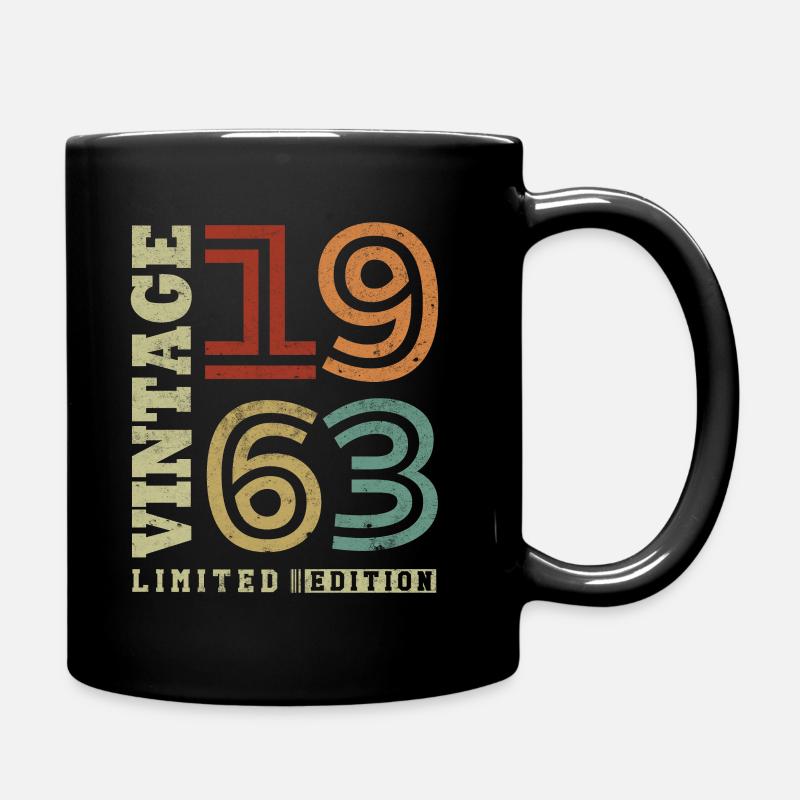 Vintage 1963 Vintage Cadeau Anniversaire Rétro - Mug uni - noir