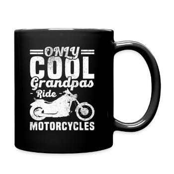 Only cool grandpa's ride motorcycle - Full Colour Mug - black - Right