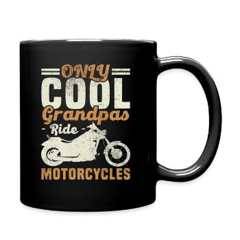 Only cool grandpa's ride motorcycle - Full Colour Mug - black - Right