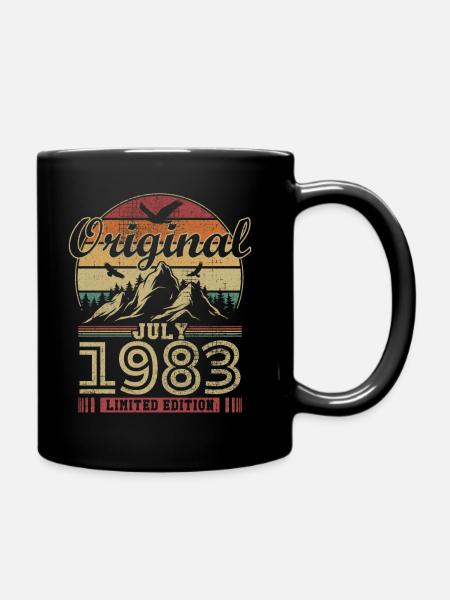 Original Juillet 1983 Vintage Anniversaire 1983 - Mug uni - noir