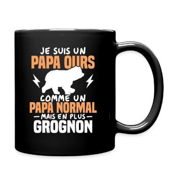 Je suis un papa ours comme un papa normal cadeau - Mug uni - noir - Droite