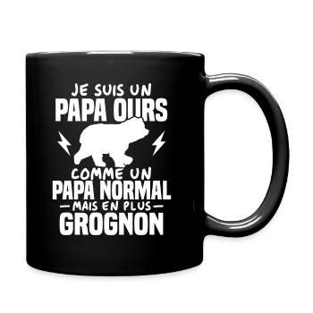 Je suis un papa ours comme un papa normal cadeau - Mug uni - noir - Droite