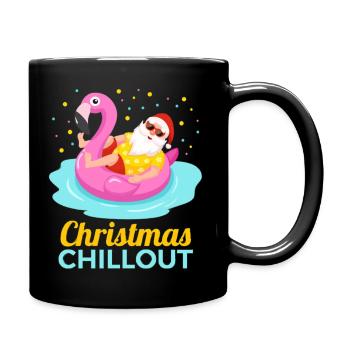 Produit design Christmas Flamingo Chillout - Mug uni - noir - Droite