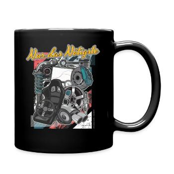 Nur das nötigsteTuning Auto Werkstatt Schrauber - Tasse einfarbig - Schwarz - Rechts