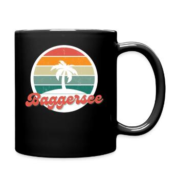Baggersee Insel - Tasse einfarbig - Schwarz - Rechts