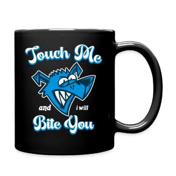 Touchez-moi et je vous mordrai drôles d’animaux graphique - Mug uni - noir - Droite