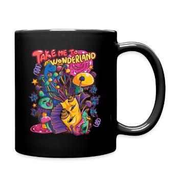 Emmenez-moi au pays des merveilles - Mug uni - noir - Droite