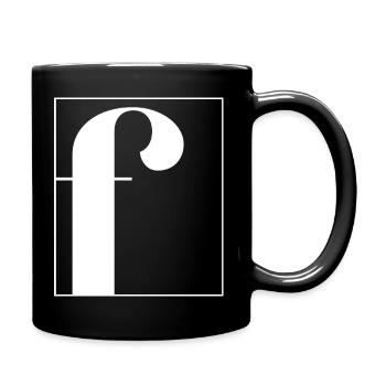 Buchstaben-Alphabet f - Tasse einfarbig - Schwarz - Rechts