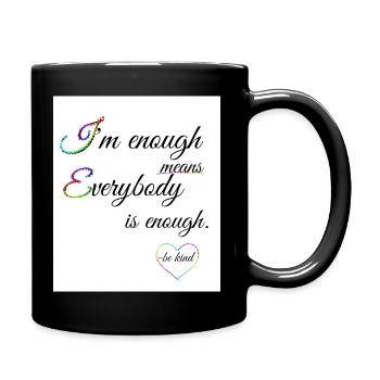 We are enough - Tasse einfarbig - Schwarz - Rechts