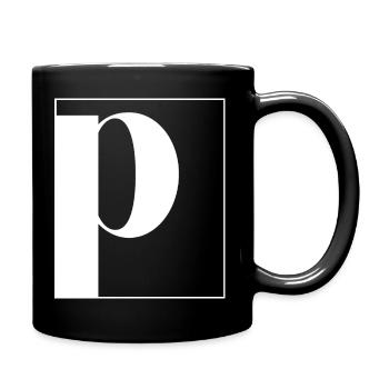 Lettre alphabet p - Mug uni - noir - Droite